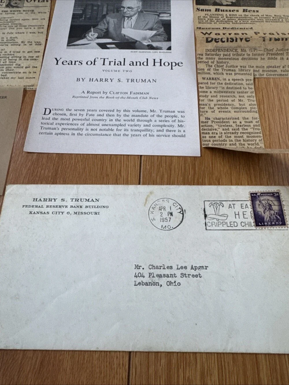 Memoirs By Harry S. Truman: Year of Decisions and Years Of Trial And Hope signed